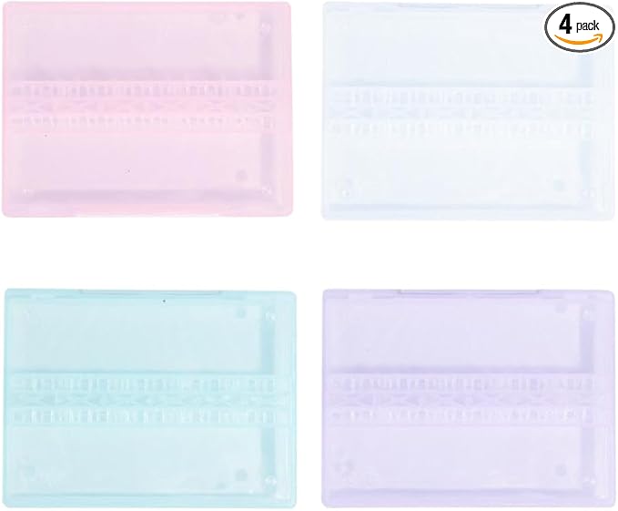minkissy Nail Drill Bit Storage Box 14 Holes Organizer Case for 3/32 Inch Bits Manicure Grinding Head Storage Compact and Portable Nail Tool Holder for Salon and Home Use