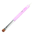 French Manicure Brush - Two Way Nail Art Brush with Dotting Tool for Cuticle Clean Up & Nail Art Design - Professional Salon Quality, Dotting Pen (16#, Purple)