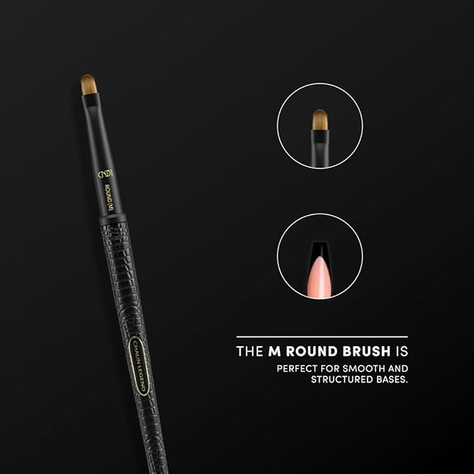 Chaun Legend Nail Art Brush - M Round (Clean Up Brush Gel Polish Nail Art Design Pen Painting Tools Fingernail Brush Nail Cleaning Brush Nail Art Liner Brush and Nail Dotting Pen Salon Diy at Home)