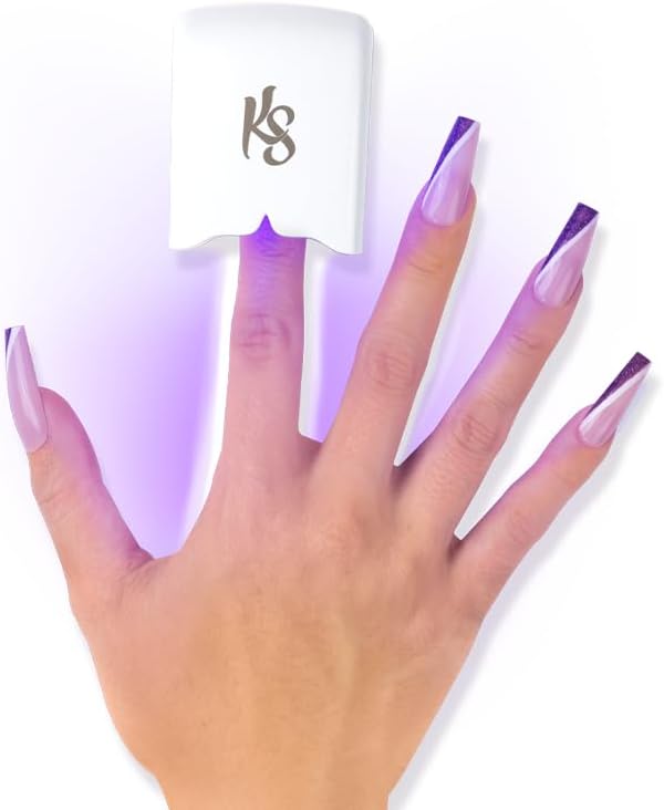 Kiara Sky UV Nail Lamp, LED Nail Lamp, Cordless & Rechargeable Nail Dryer Flash Cure UV Light Bundle - Minilamp with Sensor