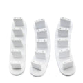 3pcs False Nail Art Tips Practice Display Stand Tool with 10 pcs False Nail Tips for Gel Nail Polish DIY Nail Training Tools (White)