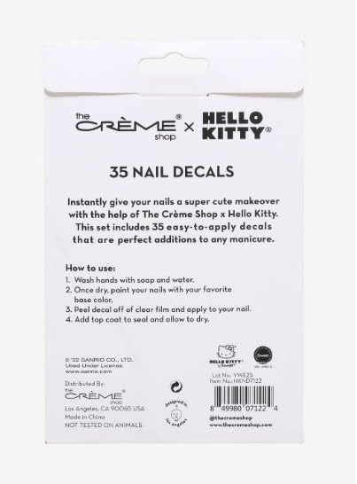 The Creme Shop x Hello Kitty 35 Nail Decals Manicure