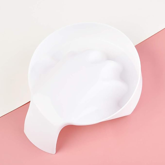 1Pcs Nail Art Soak Bowl Nail Polish Powder Removal Tray Nail Spa Salon Soaker Bowl Manicure Tools (Opaque white)