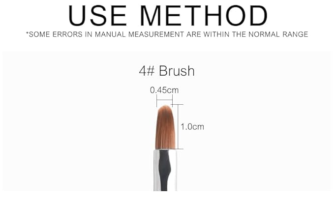 KADS Nail Acrylic Brush Kolinsky Nail Extension Brush Oval Crimped Shaped Sturdy Wooden Handle Acrylic Powder Nail Art Brush Professional Manicure Pedicure (4#)