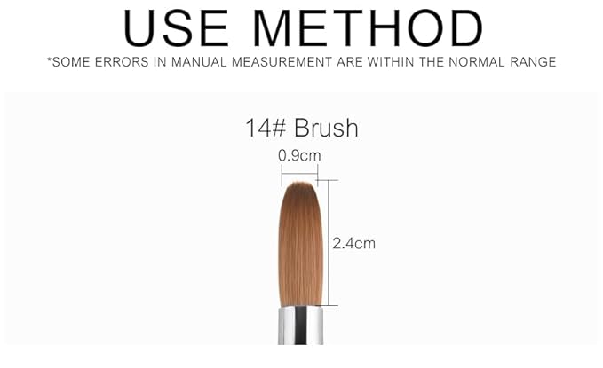 Nail Brush Kolinsky Sable Acrylic Nail Art Brush Professional Red Wooden Nail Brush (14#)