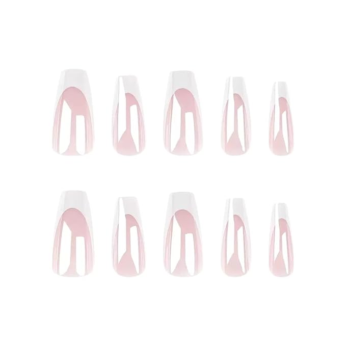 press on nails Aurora White French Nail Wearers | Classic meets Magic, Premium Narrative Poem at Fingertips