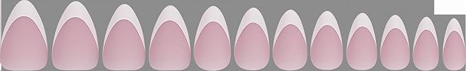 Allkem Soft Gel Nail Tips - Extra Short French Stiletto Nail Extensions Kit - 12 Sizes Long Full Cover Nails - Neutrals - Chic (360 Pieces)