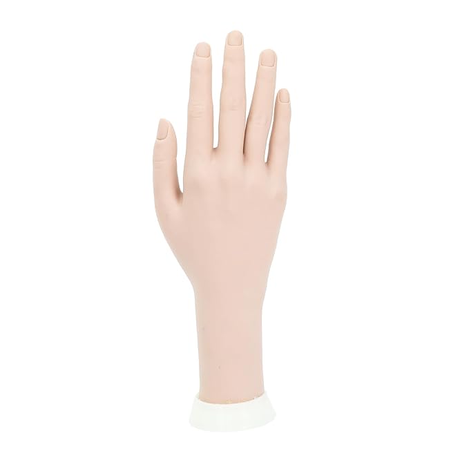Practice Hand for Acrylic Nails Soft Touch Mannequin Hand for Nails, Flexible and Bendable Fake Hand for Nails for Nail Art Beginners (right)