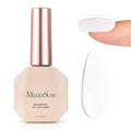 MelodySusie Milky White Builder Nail Base Gel for Nails Thickening, Soak Off UV Extension Gel, Rhinestone Nail Glue for Nail Art Design Salon DIY Manicure at Home Gift for Women-001
