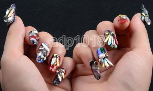 AD Beads Top Czech AB Crystal Flatback Rhinestone Nail Art Decoration Multi Shape (S10 Rhombus 3x6mm, 50 Pcs)