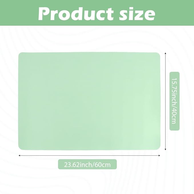 Foldable Nail Mat, Waterproof Manicure Pad 23.62x15.75 Inch | Perfect for Manicure at Home or Salon | Easy to Clean, Portable Design (Green+Pink)