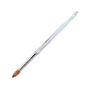 MakarttPro Kolinsky Crimped Acrylic Nail Brush for Acrylic Powder and EMA Monomer Application, Made for Professional Nail Technicians and Beginner Nail Students, Size #12