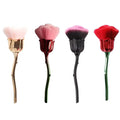 4 Pcs Nail Art Dust Powder Remover Cleaner Brush，Rose Nail Art Powder Dust Removal Brush Nail Dust Brush Soft Nail Dust Cleaning Brush for Nail Trimming Cleaning Makeup Brush Tools (Mixed-Color)