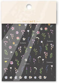 Flower Nail Stickers for Spring 4 Sheets 5D Nail Art Decals for Women Flower Stickers Decoration