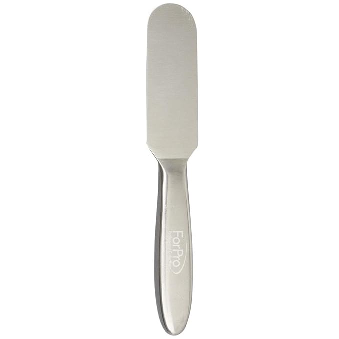 ForPro Professional Collection Stainless Steel Pedi File Kit - 100% Sanitizable Pedicure File for Heels and Feet - Includes Six Black 80 Grit and Six White 180 Grit Refill Strips- 8.5" L