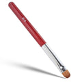 French Manicure Clean-Up Brush, French Gel Acrylic Nail Art Kolinsky Brush for Professional Manicure Cuticle Clean Up Nail Art Design, Red Wood Handle (16#)