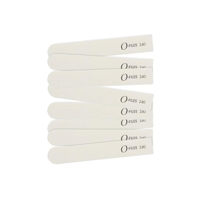ForPro Professional Collection O-Files Replaceable File System Refills, White, 240 Grit, Manicure Nail File Refills, 3.9" L x .6" W, 50-Count