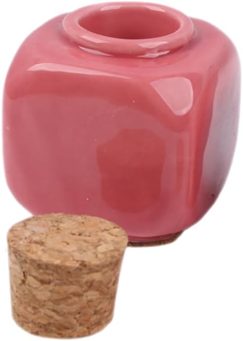Porcelain Material Nail Art Acrylic Glass Dappen Dish Powder Liquid Bowl Holder Container With Soft Wooden Lid Nail Art Accessories (pink)