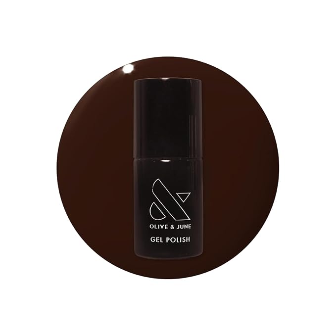 Olive & June Gel Polish | UV LED Nail Lamp Needed | Long Lasting Formula | Up to 21 Days of Wear | Damage-Free Removal | Salon-Quality Manicure, Pedicure at Home | Sable Brown | CN