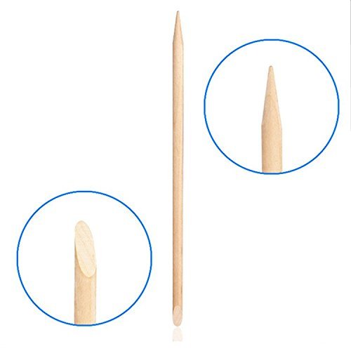Orange Wood Sticks, Nail Art, Cuticle Pusher Remover, Manicure Pedicure Tool (100 Pieces)
