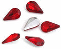 200Pcs Water Drop Nail Rhinestones Fancy Rhinestones Water Drop Nail Crystal Jewelry Making Rhinestones Suitable for DIY Crafts and Nail Art（Bright Red）