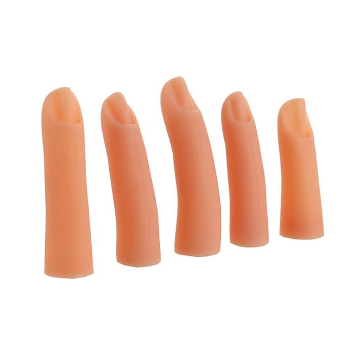 5Pcs Silicone Practice Fingers,Fake Nail Training Finger Soft Realistic Joint Nail Practice Fingers Manicure False Fingers for Hand Nail Art Training Display Tools
