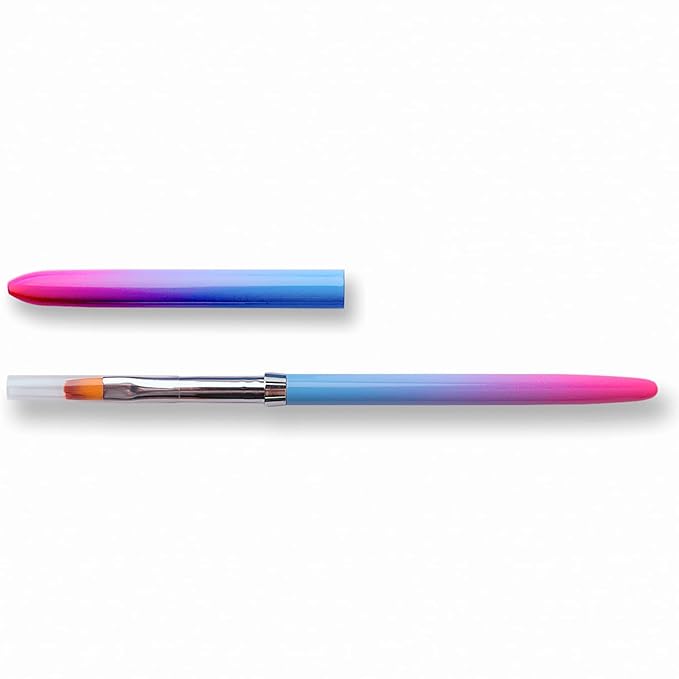 SILPECWEE 1pc Kolinsky Nail Brush, Acrylic Nail Art Brushes Nail Clean Up Brush Nail Design Tool Nail Painting Kit UV Gel Polish Nail Pen Manicure Brush Nail Art Tools Nails Supplies