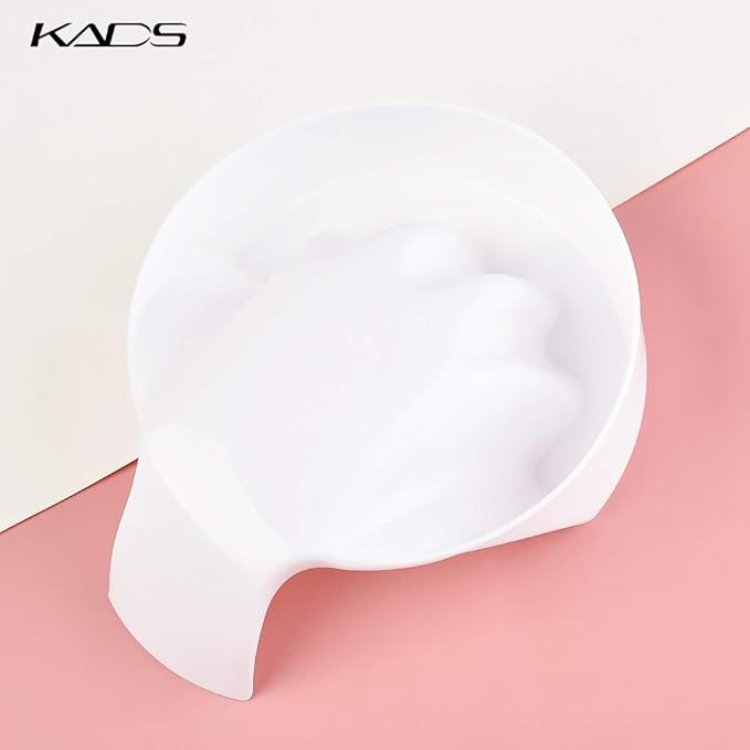 KADS 1pc Nail Art Hand Wash Remover Soak Bowl DIY Salon Glitter Nail Spa Bath Treatment Hand Resurrection Care Bowl (White)
