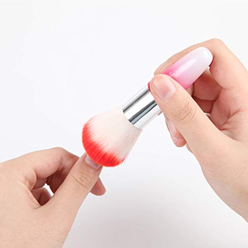 Dust Powder Nail Brush Set, 2 Pieces Soft Powder Brush Nail Arts Dust Remover Cleaner Brush for Acrylic and Makeup Powder Blush Brushes