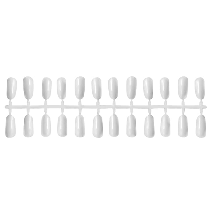 240Pcs White Full Cover False Nail Tips Nail Display Sticks Art Practice Tool for Salon Polish Color Sample and Teaching
