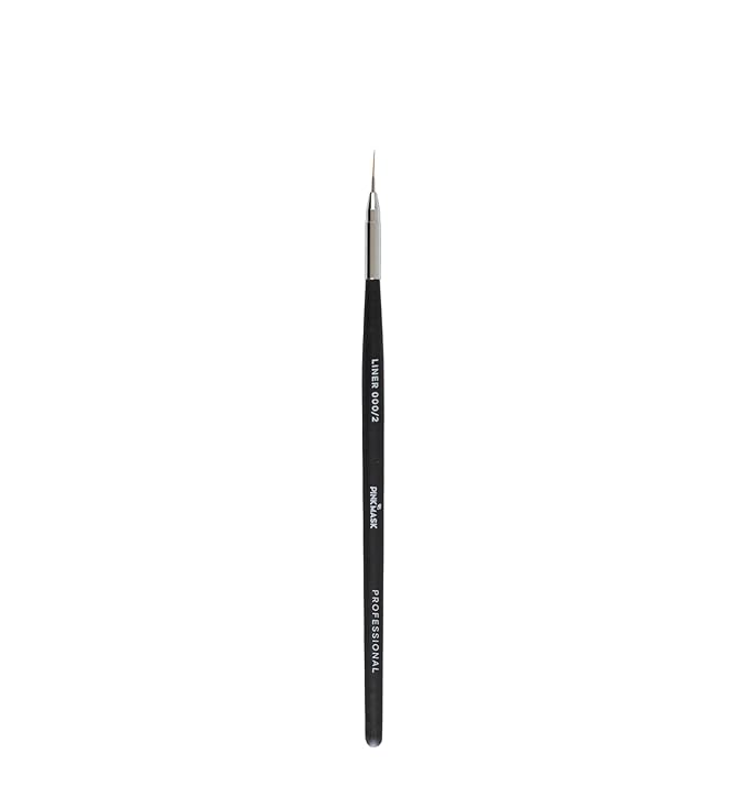 Pink Mask Brush Liner 000/2 - Ultra-Fine Manicure Liner Brush with 7 mm Bristles for Precise Nail Art Detailing