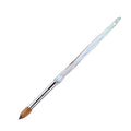 MakarttPro Kolinsky Crimped Acrylic Nail Brush for Acrylic Powder and EMA Monomer Application, Made for Professional Nail Technicians and Beginner Nail Students, Size #14
