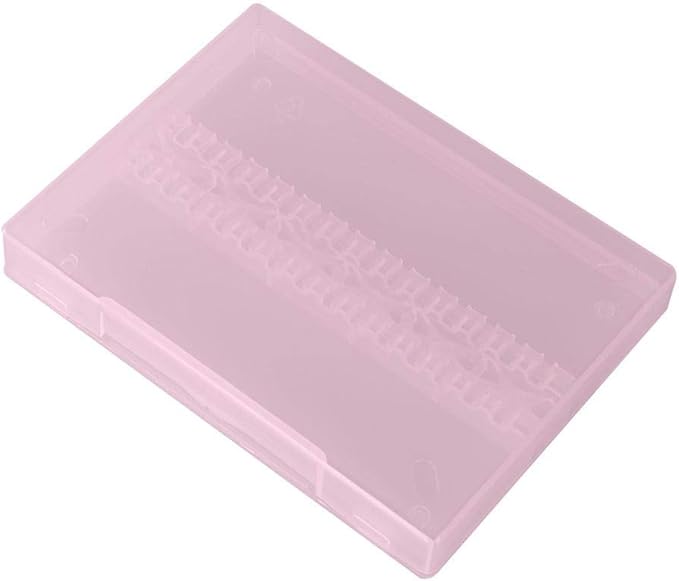 Semme Nail Bit Case,Nail Drill Box,Portable 14 Holes Nail Drill Display Box Nail Art Polishing Grinding Drill Bit Holder Storage Box()