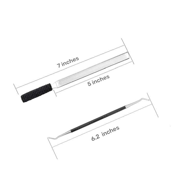 3-in-1 Toe Nail Care Kit: Toe Nail Files for Thick Nails with Ingrown Toenail Lifter & Silicone Thumb Guard | Non-Slip Grip, Metal Nail File for Men/Seniors/Dogs/Black Lifter