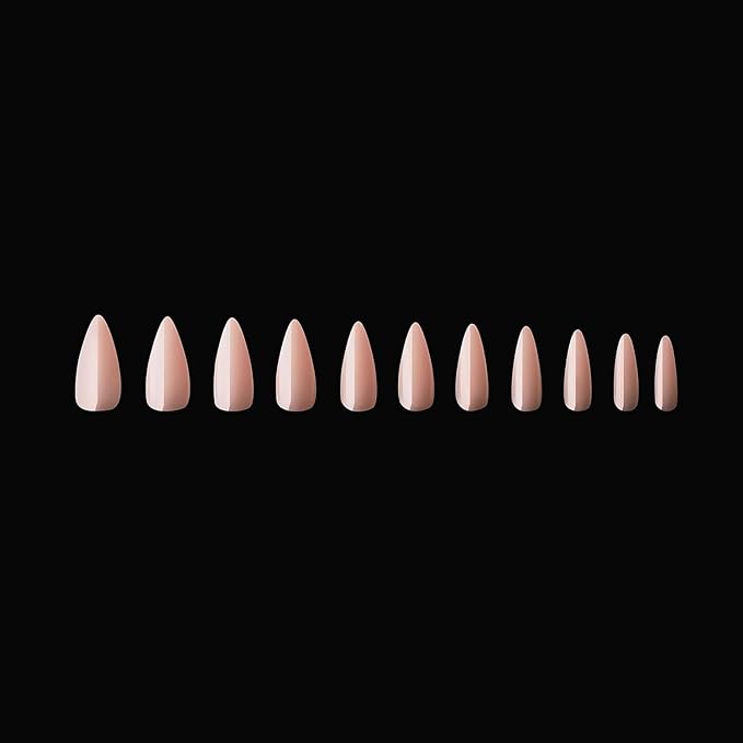 Apres Neutrals Gel-X Margot Box Of Press On Nails, 11 Sizes 00-9, Soft Gel Nail Tip Box (150pcs) (Natural Stiletto Medium, 150)