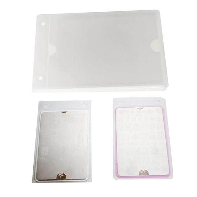 DRDS 15 Pcs XL Size Nail Stamping Plates Organizer Case Slots Nial Plates Holder Inner Page Replacement Slots for 9.5X14.5CM Template(only 15Pcs Inner Slots)