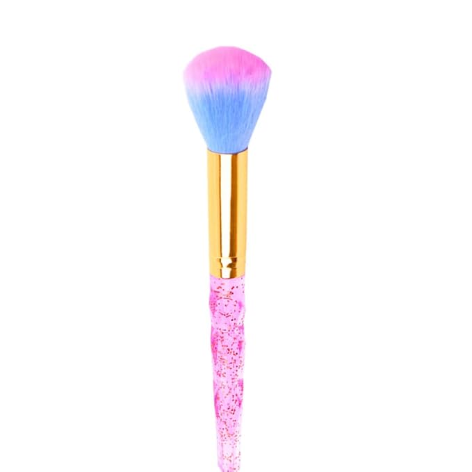 Nail Art Dust Remover Soft Nail Brush Cleaner for Acrylic Nails, Makeup Powder Brushes (Pink)