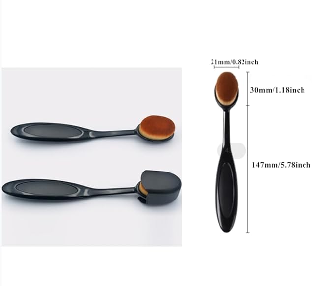 Daily Makeup Brush (Black) - Soft Nail Art Dust Powder Remover brush for Cleaning Fingernails, Makeup Tools