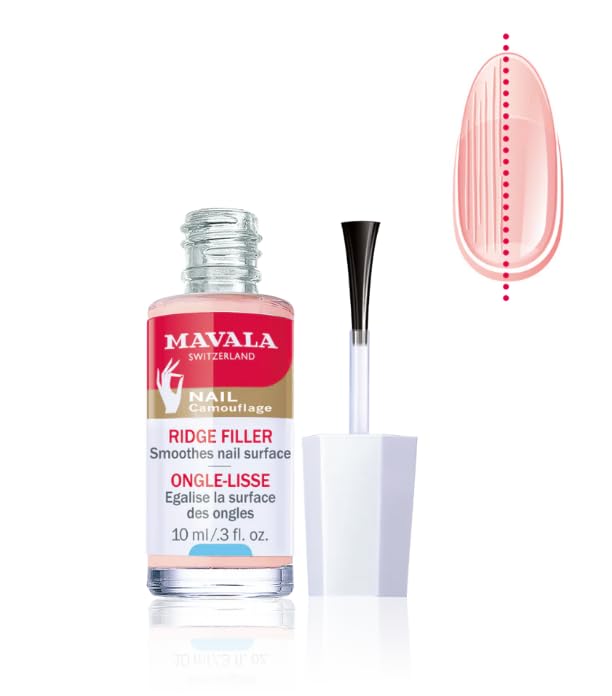 MAVALA Base Coat, Ridge Filler for a Smooth Nail Surface | Satiny, Matte Finish | Prolongs Duration of Manicures | Evens Out Irregularities (0.3 Ounce)