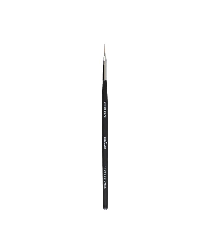 Pink Mask Brush Liner 00/2 - Precision Nail Art Brush for Fine Lines and Small Details