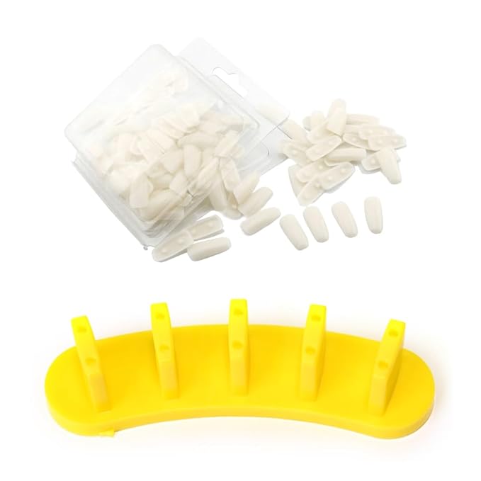 KADS 1set Dismountable Practice Removable Nail Training Holder + 100pcs Practice Nail Tips Salon Manicure Nail Art Beauty Tools