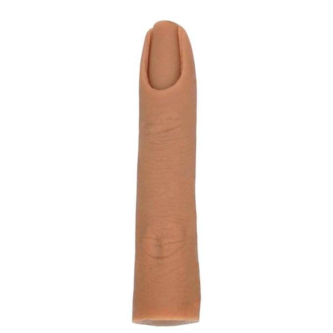 Silicone Practice Fingers for Acrylic Nails, Soft Silicone Fake Finger to Practice Fake Nails Bendable Nail Training Finger Flexible Practice Nail Finger for DIY Nails(Color 4)