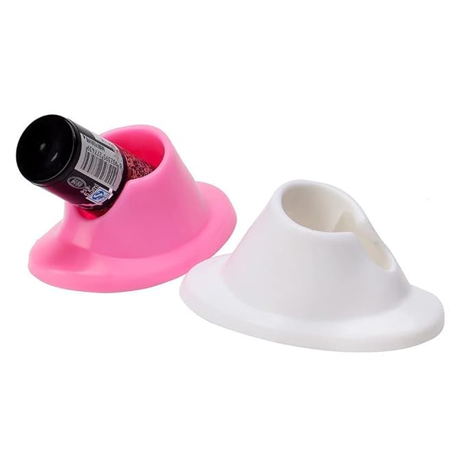 4 Pcs Soft Rubber Nail Polish Bottle Holder Anti-spill Bottle Stand Manicure Display Tools Nail Art Supplies for Nail Organizer Display