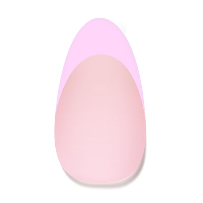 Beetles Purple French Tips Press On Nails, Pastel Spring Press On Nails Short Almond 160 Pcs, Spring Fake Nail Tips Soft Nail Gel False Nails Art DIY For Women