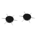 Beaupretty Nail Art Tools 2pcs Nail Art Drill Pen Diamond Stainless Steel Ooze Black Nail Tools