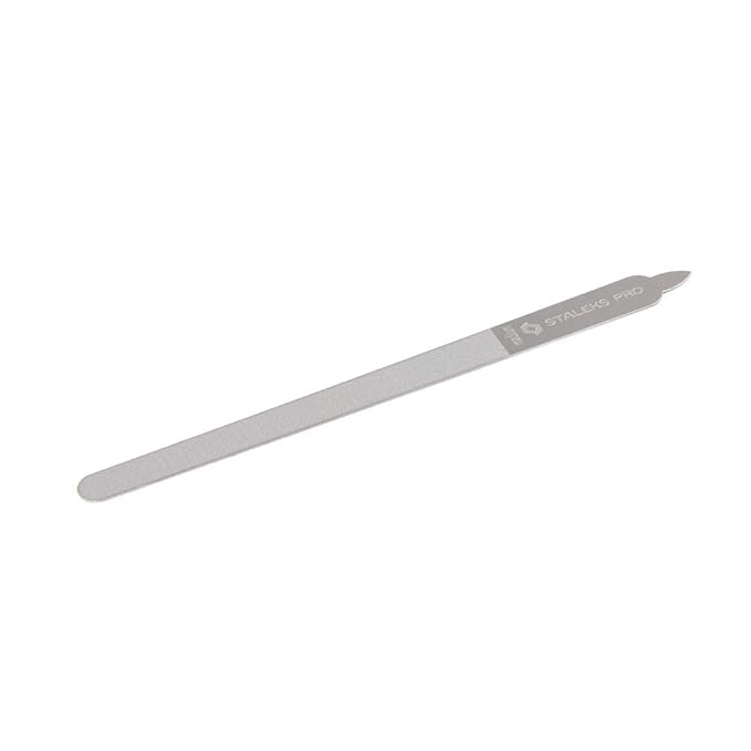STALEKS PRO Expert 11 Laser Nail File (155mm Straight with Handle) – Stainless Steel Manicure & Pedicure Tool