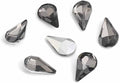 200Pcs Water Drop Nail Rhinestones Fancy Rhinestones Water Drop Nail Crystal Jewelry Making Rhinestones Suitable for DIY Crafts and Nail Art（Gray）