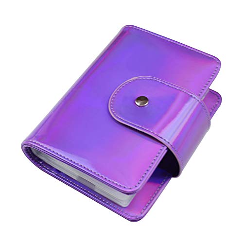 20Slots Nail Stamping Plate Case Holographic Nail Art Image Holder Rainbow Laser Design Rectangular Nail Art Plate Organize For Large Size 6X12CM Nail Art Plates (Purple)