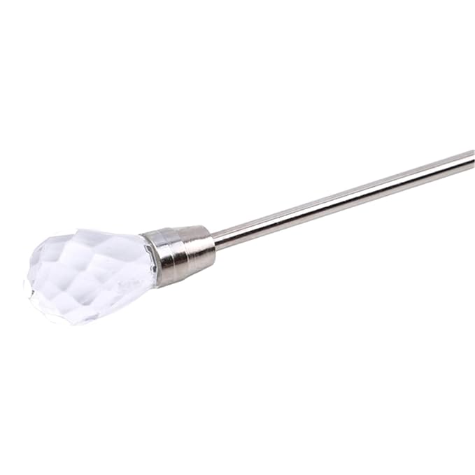 White Nail Art Stirring Rod DIY Tools Spoon Spatula Needle Stick for Powder Liquid Glue Rhinestone Acrylic UV Gel Mixing Manicure Accessories, Nail Art Brushes