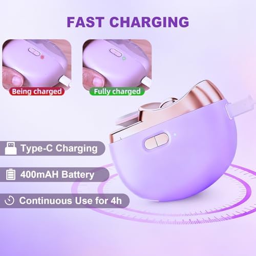 Valentines Day Gifts for Him & Her - Electric Nail Clipper for Seniors & Adults, Baby Smart Nail Clipper, 2-in-1 Automatic Nail Clipper with Light & Storage for Fingernail (White)